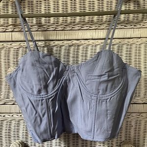 Light Purple/blue corset tank top (real underwire)